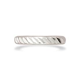 Baby Band Ring Diamond Cut Sterling Silver 2.5mm , 1