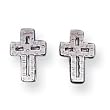 Sterling Silver CrossMini Earrings