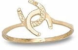 Interlocking Horseshoes Ladies &acute; Ring Size 5 - 14KT Gold Jewelry - B0000DZLW8