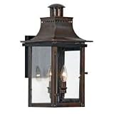 Quoizel CM8410AC Chalmers 20-1/2-Inch Large Wall Lantern, Aged Copper Finish