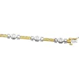21yxKzwgtjL. SL160  14k Two Tone Diamond Bracelet 3/4ct   $25 Coupon Today