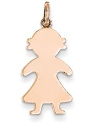 Genuine IceCarats Designer Jewelry Gift 14K Rose Gold Solid Polished Engravable Girl Charm