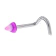 Pink Purple SWIRL CONE Nose Screw Ring