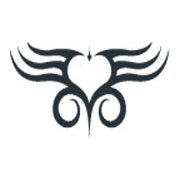 Tribal Heart Ii Temporary Tattoo 1.5x2
