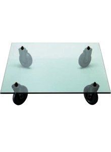 FontanaArte 2653 Tavolo Con Ruote Large Square Table by Aulenti FontanaArte 2653 Tavolo Con Ruote Large Square Table by Aulenti