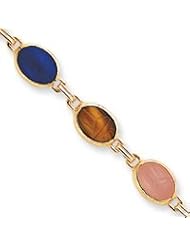 Sterling Silver & Vermeil Scarab Bracelet QG16-7"