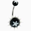 Clear Sunflower Hedge Hog Belly Button Ring