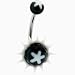 Clear Sunflower Hedge Hog Belly Button Ring