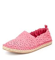 Lace Slip-On Espadrilles