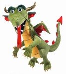 Childrens Toyshop  Toys : Dragon (small) 20in Puppet