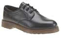 Mens Grafters Uniform Black Leather Air Cushioned Sole Work Shoes Heat Oil Petrol Resistant Soles Sizes 6 7 8 9 10 11 12