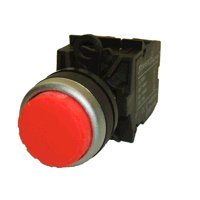American LED-gible SW-2837-212 Red Push Button Switch, Extended Face
