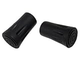 Round Rubber Tips/Ferrules (Pair) for Trekking Hiking Sticks, Nordic Walking Poles
