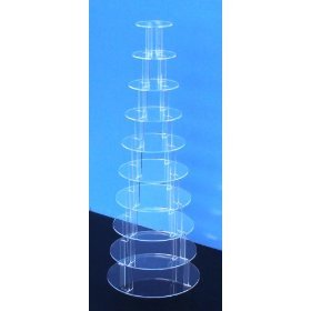 12 Tier Circle 5mm Thick Cupcake Wedding Fairy Cup Cake Acrylic Favour Display Stand by Classikool®