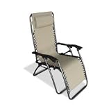 Caravan Canopy Zero Gravity Beige Chair, Indoor and Outdoo Relaxation, 26X24X46 IN (80009000151)