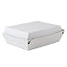 LBP 55400 Medium Rectangle Fluted Paper Clamshell, 9" Length x 6-1/2" Width x 3" Height, White (Case of 190)