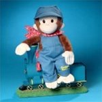 Curious George Train Conductor 12 inch Plush Toy