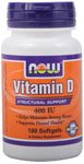 Vitamin D-400 IU - 180 SGELS - NOW FOODS