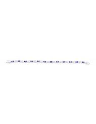 Genuine .925 Sterling Silver Amethyst Bracelet 9.8 Grams . 100% Satisfaction Guaranteed.