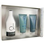 CK IN2U by Calvin Klein for Men 3 Piece Set Includes: 3.4 oz Eau de Toilette Spray + 3.4 oz Hair and Body Wash + 3.4 oz After Shave Gel