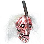 Hanging Skull with Cleaver (33cm x 12.7cm)