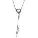 Sterling silver Heart of Tears Lariat with 18 inch chain