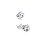 Sterling Silver .23 ct Cubic Zirconia Round Stud Earrings