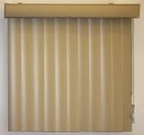 3 1/2'' Smooth PVC Vertical Blinds w/ Regular Valance Upgrade - Wood Blinds