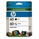 HP 60 Black/Tri-color Combo Pack Ink Cartridges