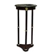 Round Green Marble Top Wooden Plant Stand