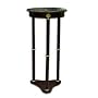 28"h Wooden Cherry Wood Phone or Plant Stand w/ Round Green Marble Top