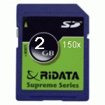 Ridata Sd Card 2GB 150X Pro Slc Speed Reliability Longer Life-span