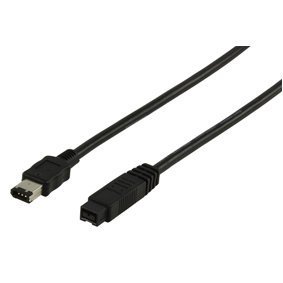 Firewire 800 to 400 9 Pin to 6 Pin Lead Cable 1.8m Black IEEE1394B Transfer rate 800 Mbps connect IEEE1394a to IEEE1394b High Speed Data Transfer Cable