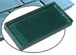 Reflections Glass Tile 1x2" Brick Mosaic Clear Teal SAMPLE