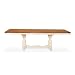 Madison Park Double Pedestal Dining Table with Butterfly Leaves Extension in Heritage Oak/Pearl