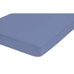 Castell 77113/256/041 Jersey-Stretch Spannbetttuch / 140 x 200 cm - 160 x 200 cm / Farbe: ozeanblau