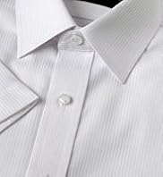 Cotton Rich Non-Iron Short Sleeve Herringbone Shirt