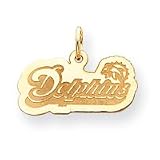 14K Miami Dolphins Medium Team Name W/Logo Charm - NF1042