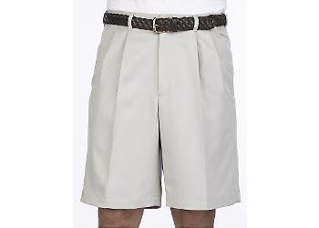 Haggar Cool 18 Performance Wear Pleated Shorts