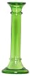 Colorful Recycled Art Glass Large Lime Green Candleholder 7 3/4"H Set of Two