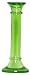 Colorful Recycled Art Glass Large Lime Green Candleholder 7 3/4"H Set of Two