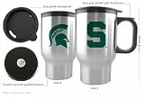 Michigan State Spartans 16 oz. Stainless Steel Travel Mug (Set of Two)