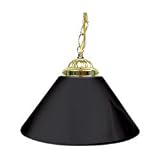 New Plain Black 14 Inch Single Shade Bar Lamp Brass hardware