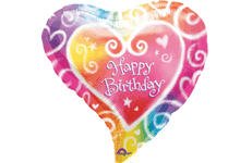 Childrens Toyshop  Third Party New : Birthday Heart Single Birthday Balloon Gift