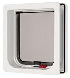 White Pet Mate 234 2 Way Lockable Cat Flap Plus Liner