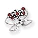Sterling Silver Antiqued Crystal Butterfly Toe Ring