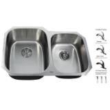 Kraus KBU24-KPF2210-KSD30SN 32 Undermount Double Bowl Stainless Steel Sink with