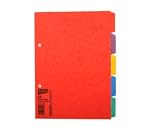 Ryman 5 Part Dividers A5 Plain - Color: Multi