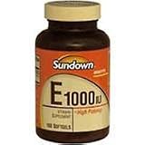 Sundown Vitamin E 1000 IU Synthetic Vitamin Supplement Softgels - 100 Softgels