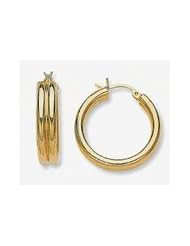 23mm X 5mm 14k Concentric Hoops Tube Earrings